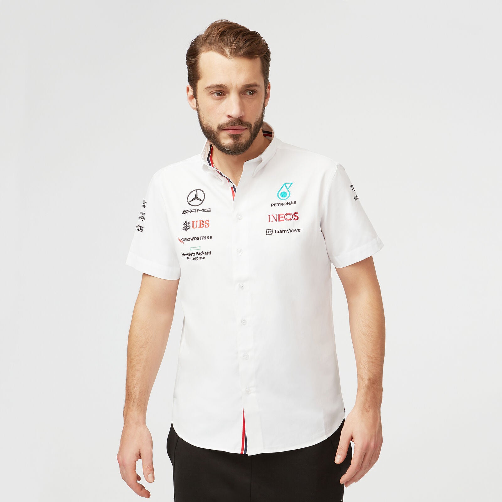 Camiseta de piloto del equipo Mercedes AMG Petronas F1 2023 - Blanco - Mujer
