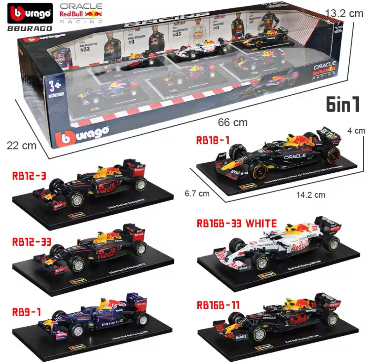 Bburago Set de 6 Monoplazas Red Bull Racing