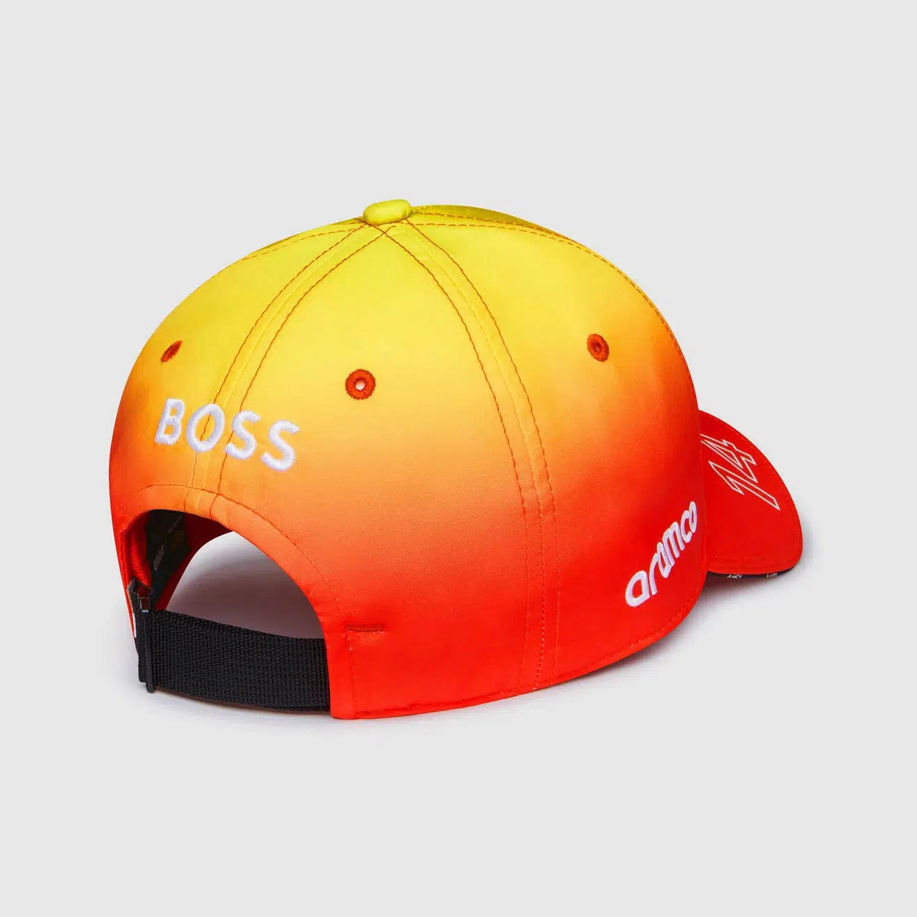 Gorra del Piloto Fernando Alonso Color Rojo con Amarillo